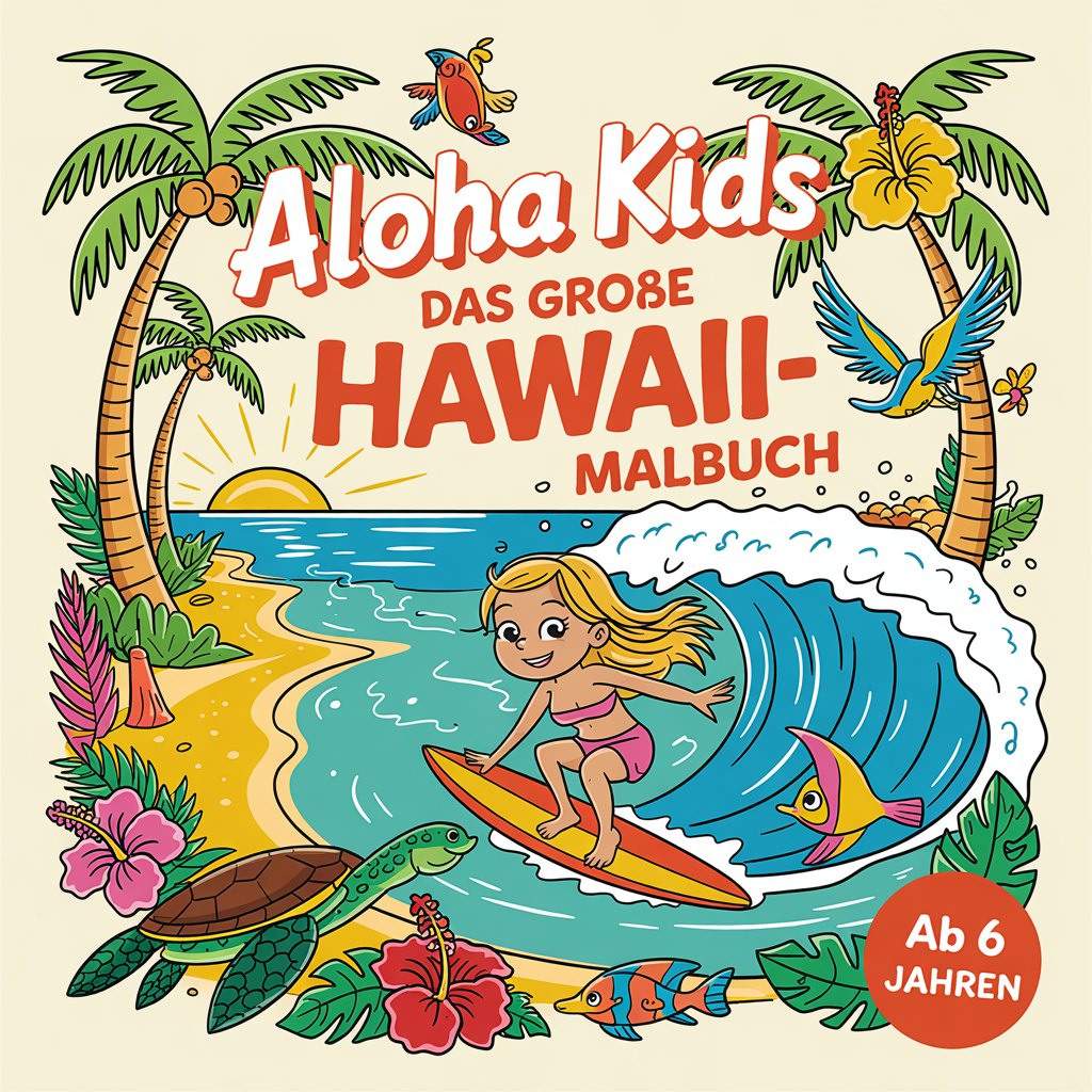 Buchcover: Aloha Kids – Das große Hawaii-Malbuch